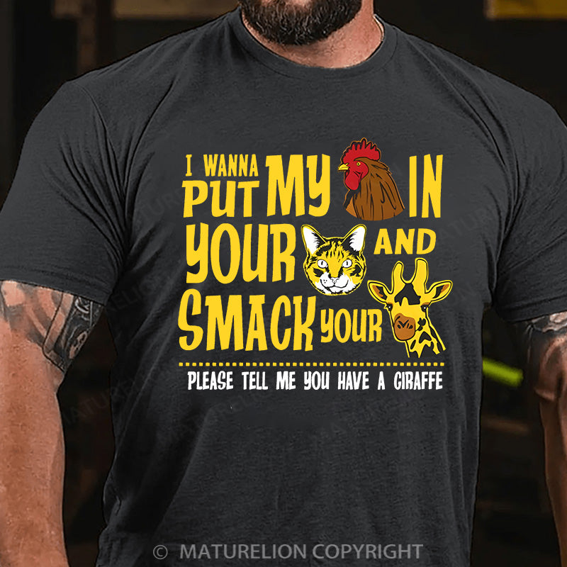 Maturelion Men's T-shirt I Wanna Cotton T-shirt