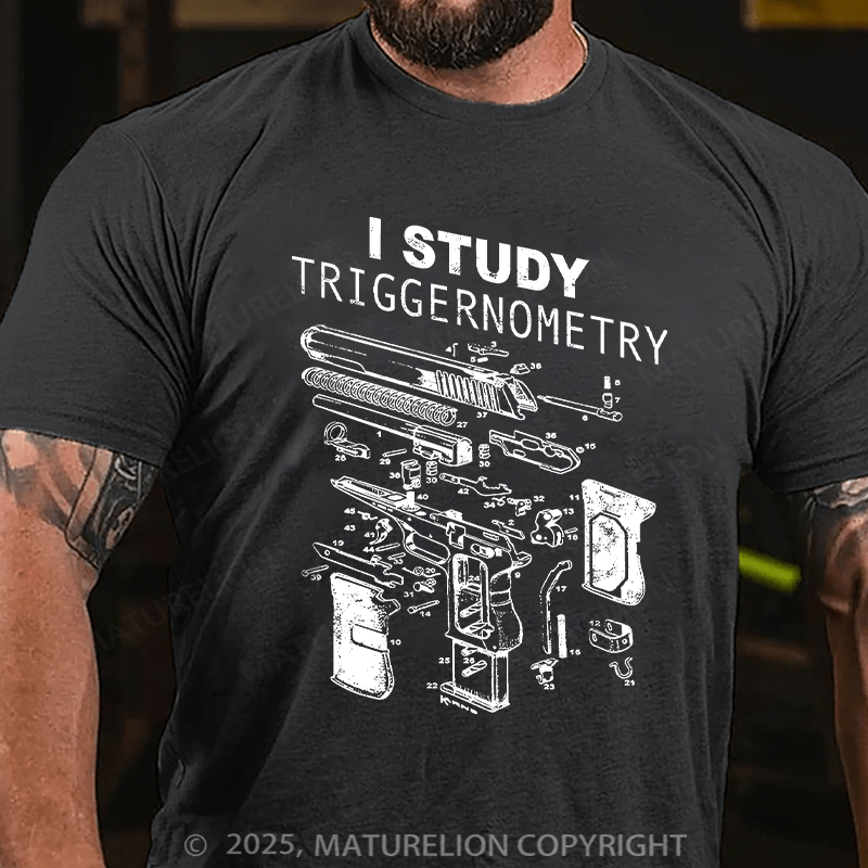 Maturelion Men's T-shirt I Study Triggernometry Cotton T-shirt