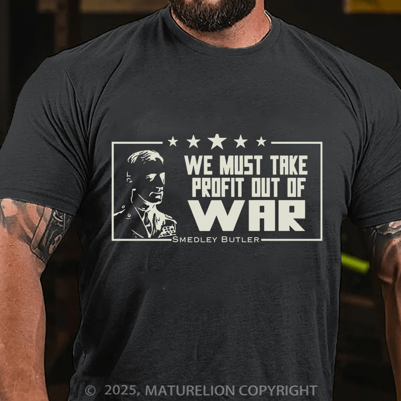 Maturelion Men's T-Shirt Smedley Butler Classic Cotton T-Shirt