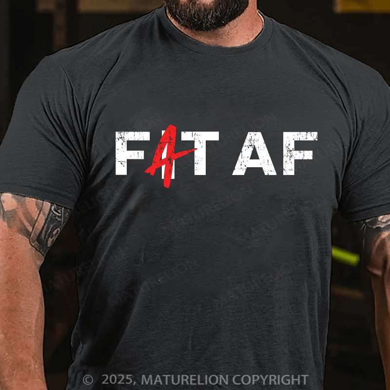 Maturelion Men's T-Shirt Fat Fit AF Cotton T-Shirt