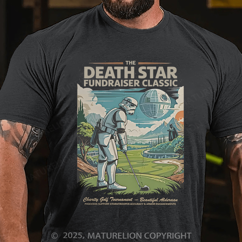 Maturelion Men's T-Shirt The Death Star Fundraiser Classic Cotton T-shirt