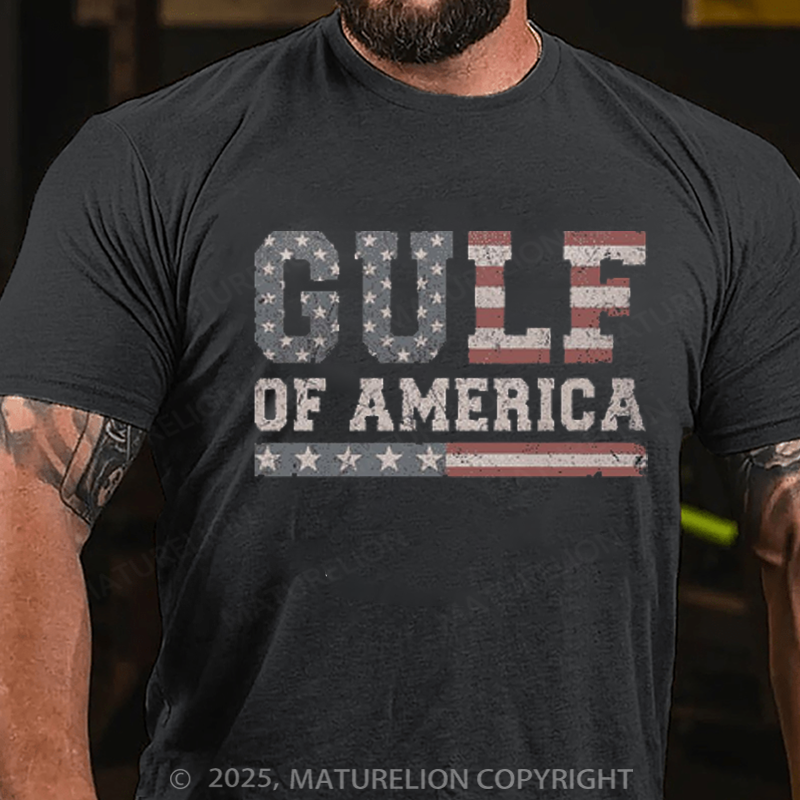 Maturelion Men's T-shirt Gulf-of-America Cotton T-shirt