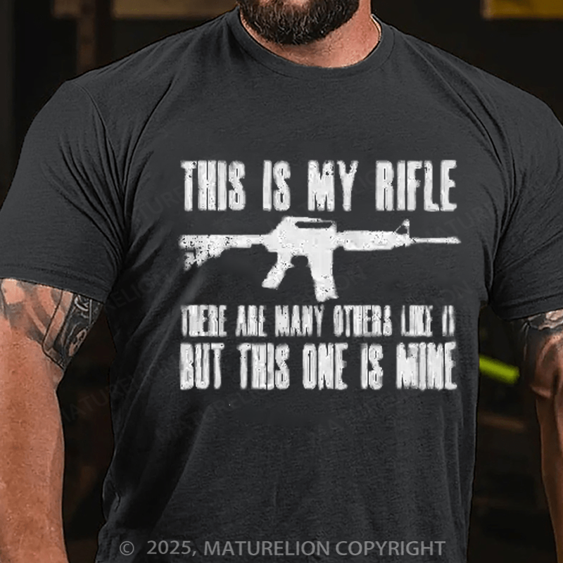 Maturelion Men's T-shirt “This is My Rifle” Coyote Cotton T-shirt