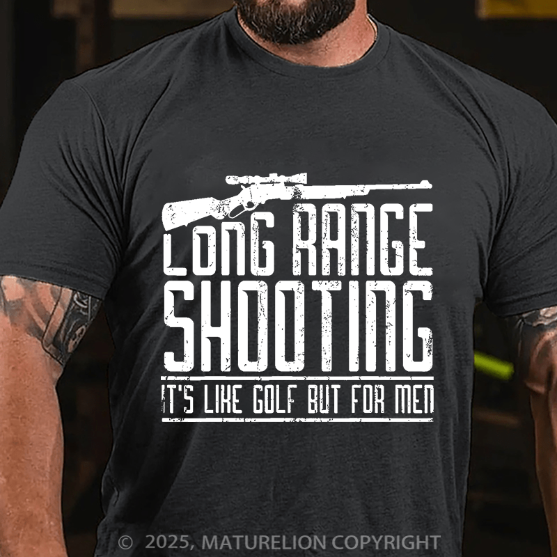 Maturelion Men's T-Shirt Long Range Shooting Cotton T-Shirt