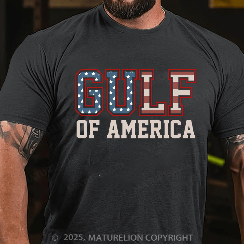 Maturelion Men's T-shirt Gulf-of-America Cotton T-shirt