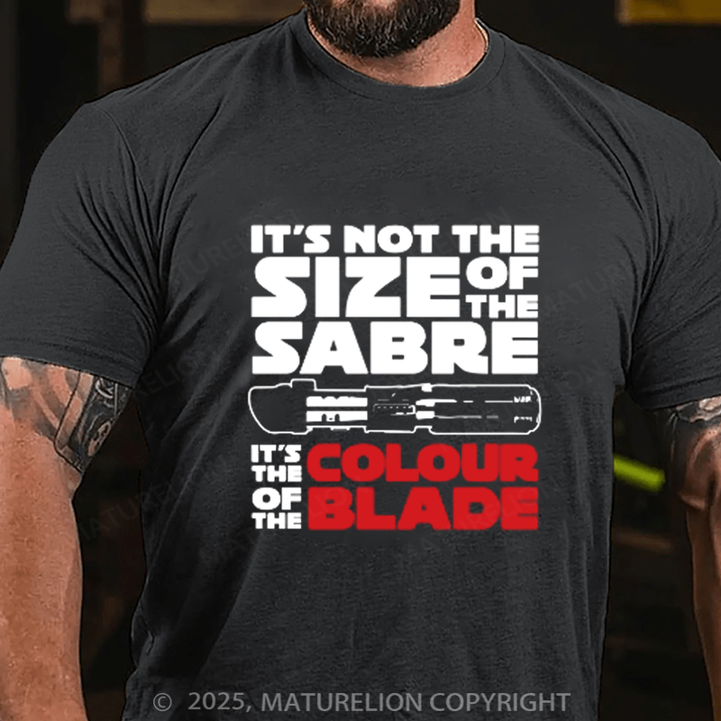 Maturelion Men's T-Shirt Size Matters Not Cotton T-Shirt