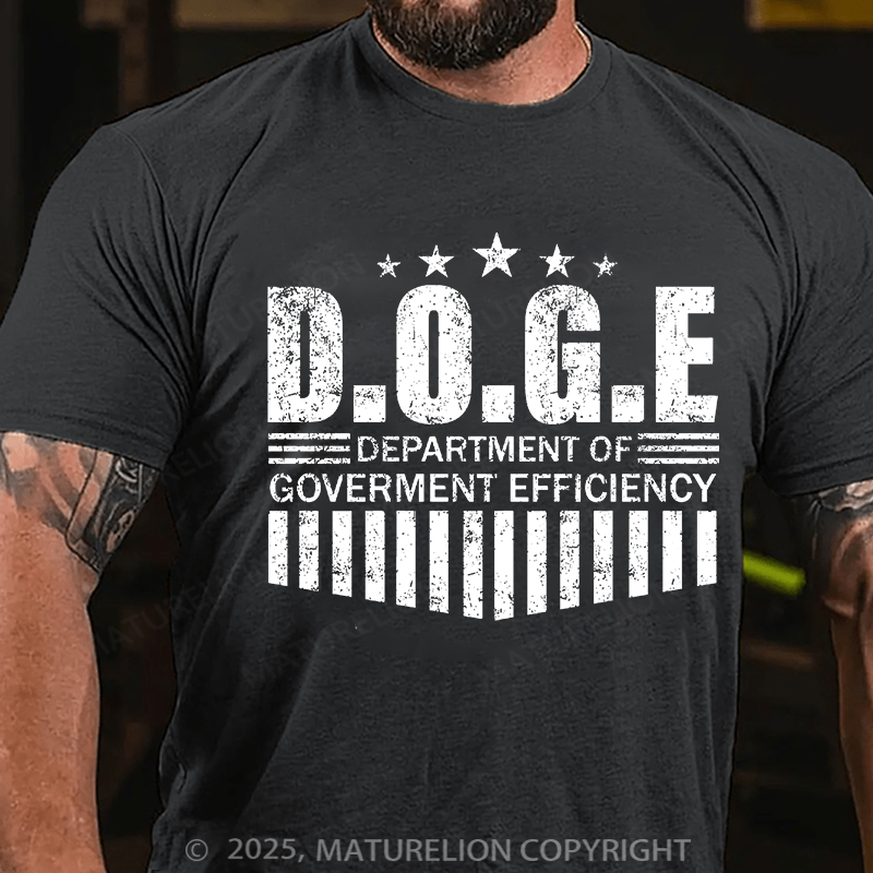 Maturelion Men's T-shirt D.O.G.E Cotton T-shirt