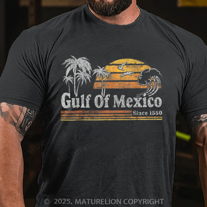 Maturelion Men's T-shirt Gulf Of Mexico Cotton T-shirt