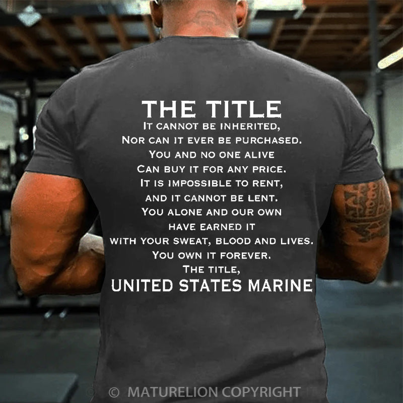 Maturelion Men's T-shirt The Title Cotton T-shirt