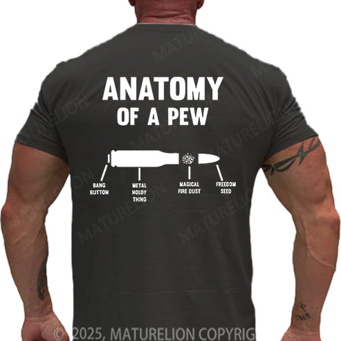 Maturelion Men's T-shirt Anatomy Of A Pew Cotton T-shirt
