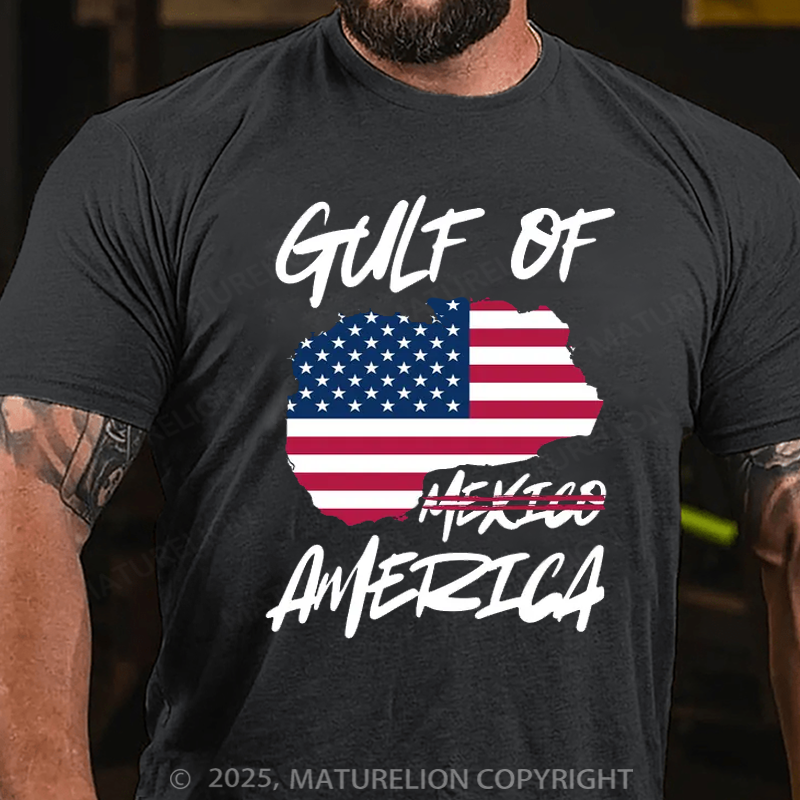 Maturelion Men's T-shirt Gulf-of-America Cotton T-shirt