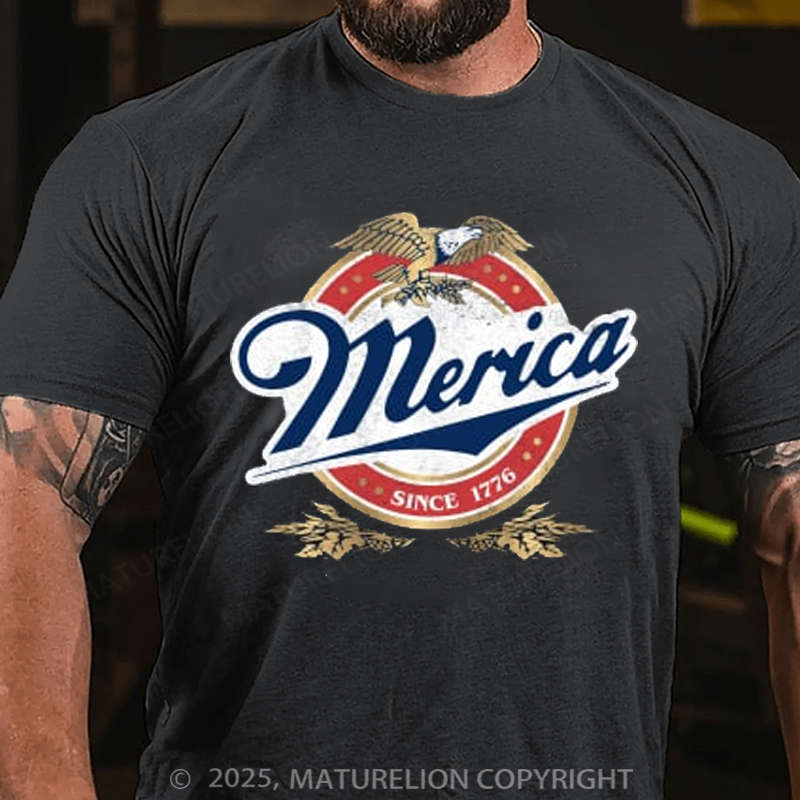 Maturelion Men's T-shirt Merica 4th Of July T-shirt