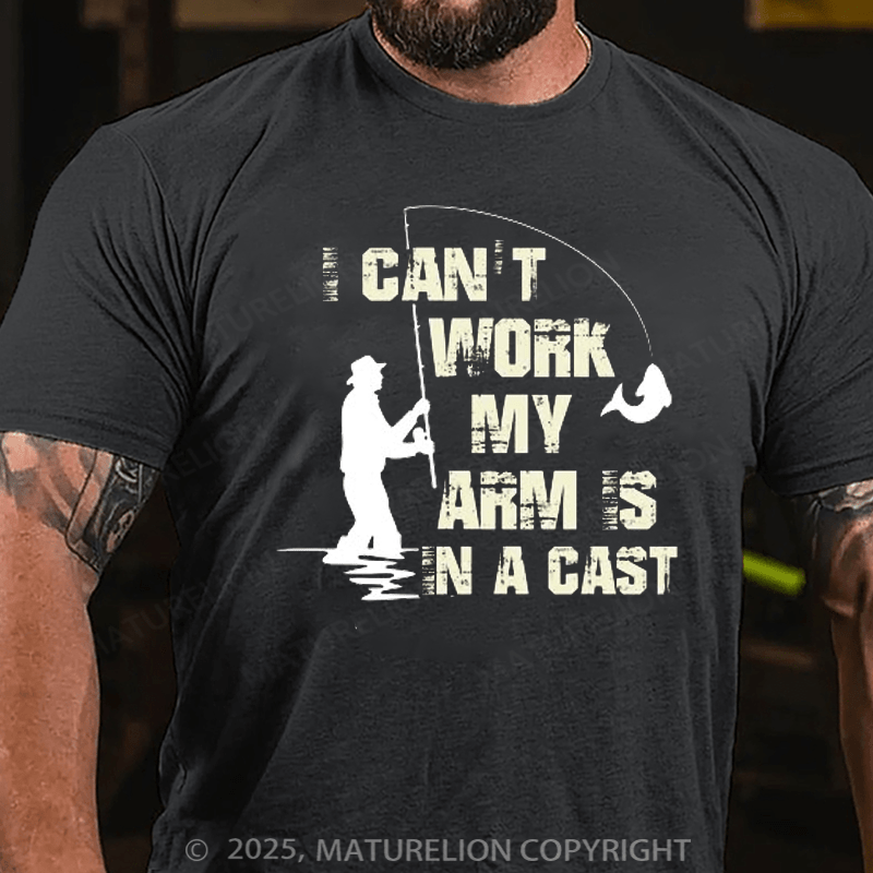 Maturelion Men's T-shirt Fisherman Fishing Cotton T-shirt