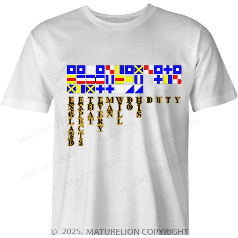 Maturelion British T-shirt England expects that every man will do his duty Unisex organic Cotton T-shirt