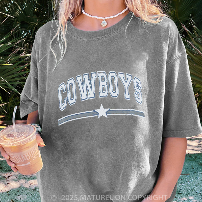 Maturelion Women's T-shirt Cowboys DTG Washed T-shirt