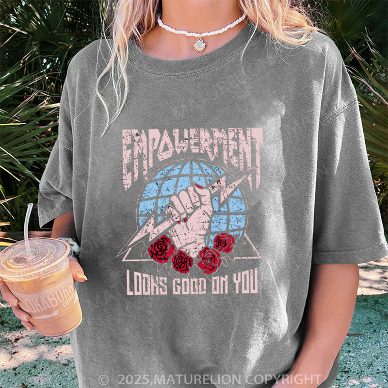 Maturelion Women's T-shirt Empowerment DTG Washed T-shirt