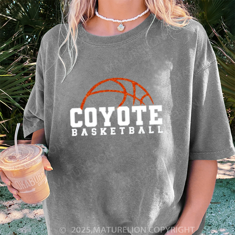 Maturelion Women's T-shirt Personalized Basketball spirit DTG Washed T-shirt