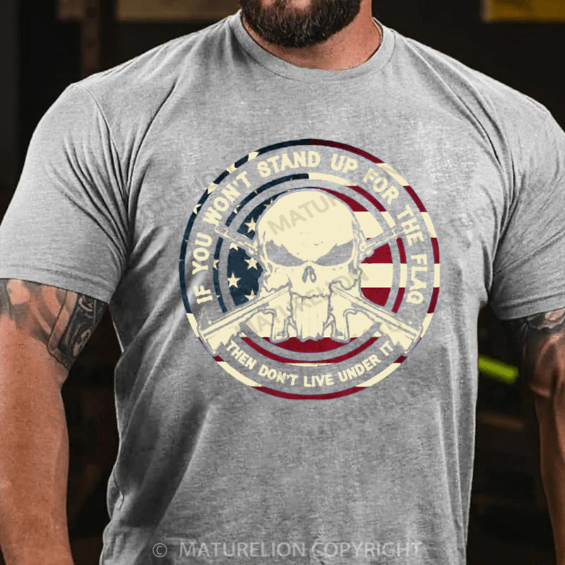 Maturelion Men's T-shirt Skull Veteran Cotton T-shirt