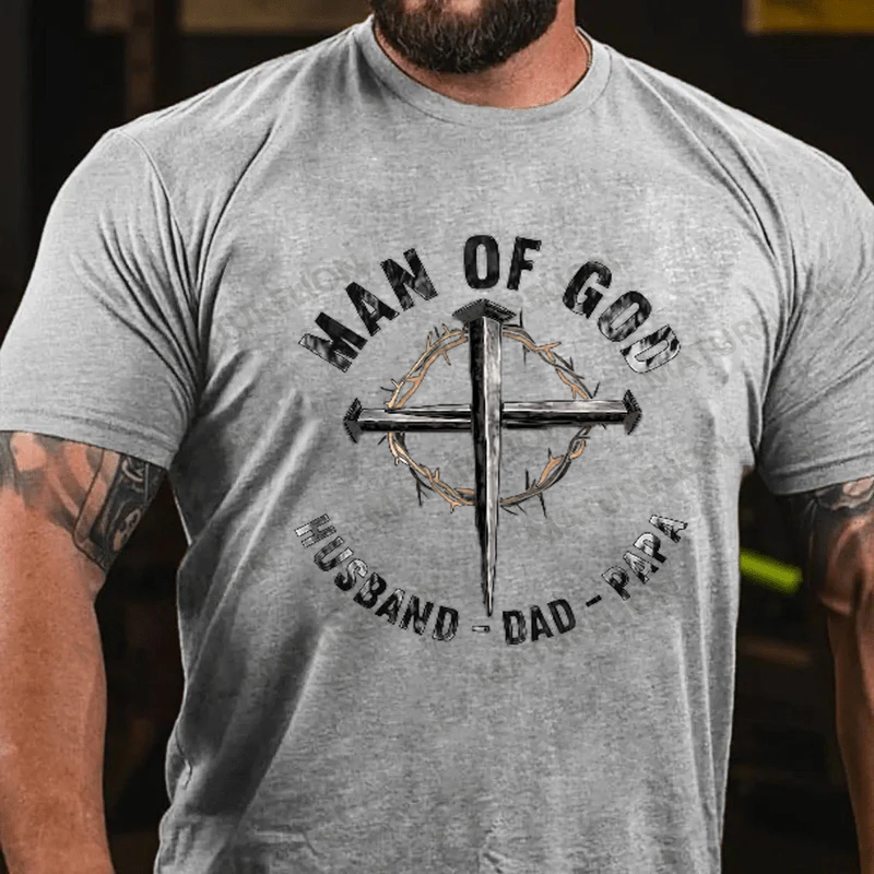 Maturelion Men's T-shirt Man Of God Father's Day T-shirt