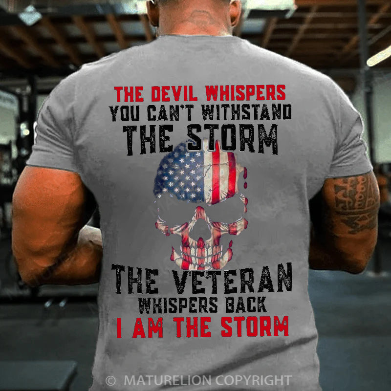 Maturelion Men's T-shirt The Devil Whispers You Can't Withstand Cotton T-shirt