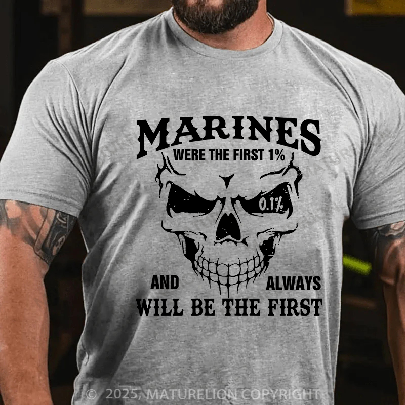 Maturelion Men's T-Shirt Were The First 1% And Always Will Be The First Cotton T-Shirt