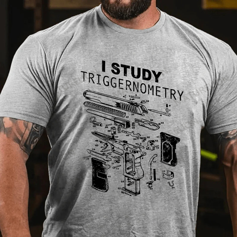 Maturelion Men's T-shirt I Study Triggernometry Cotton T-shirt