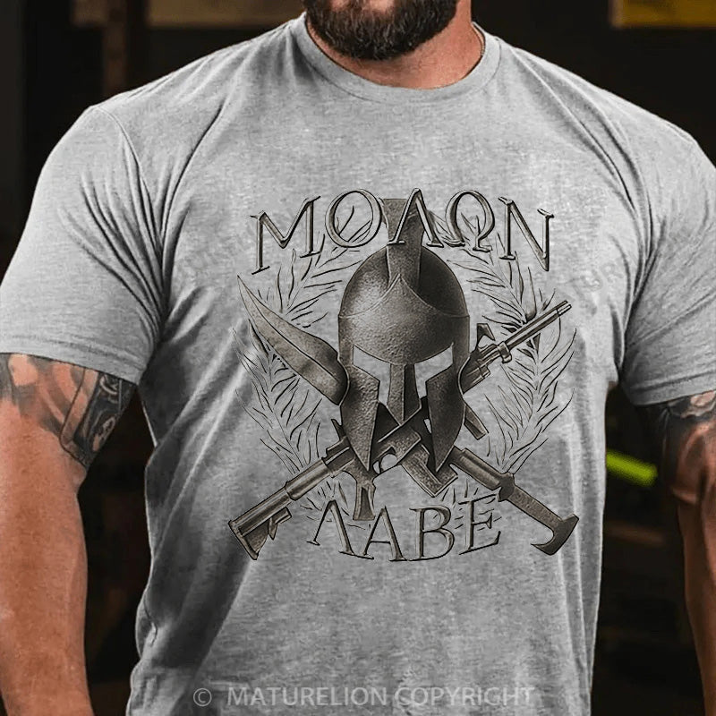 Maturelion Men's T-shirt Molon Labe Cotton T-shirt
