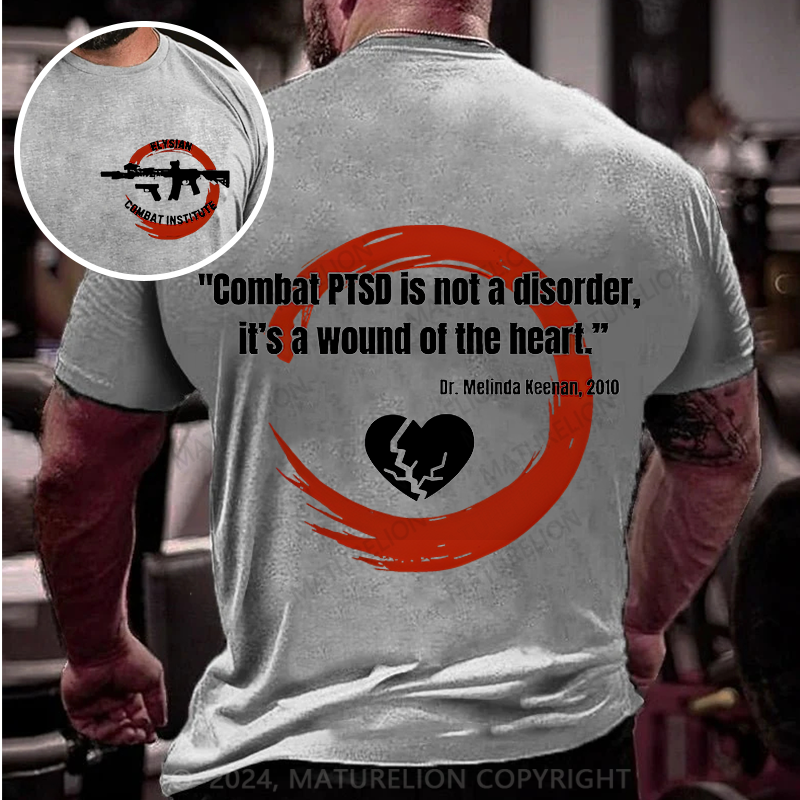 Maturelion Men's T-shirt Combat PTSD quote Cotton T-shirt