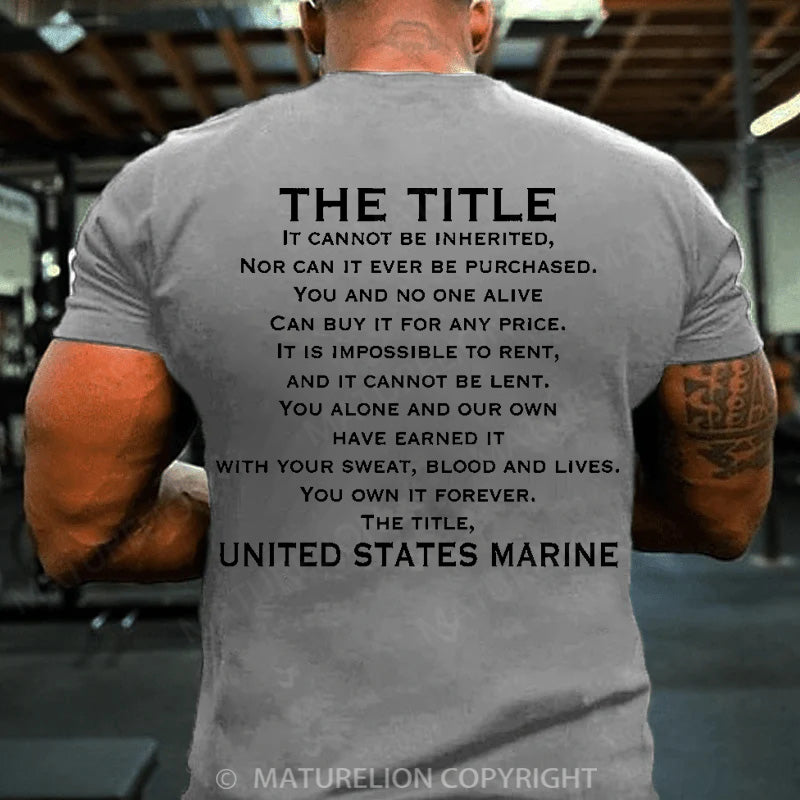 Maturelion Men's T-shirt The Title Cotton T-shirt