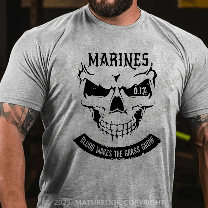 Maturelion Men's T-Shirt Blood Makes The Grass Grow Cotton T-Shirt