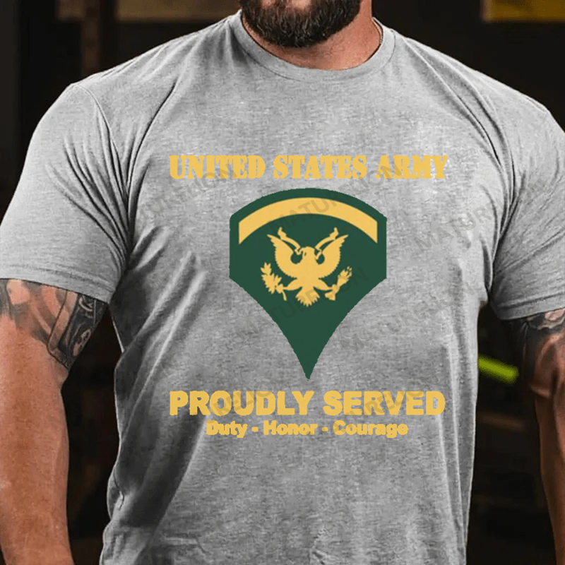 Maturelion Men's T-shirt US Army E-5 SPC Cotton T-shirt