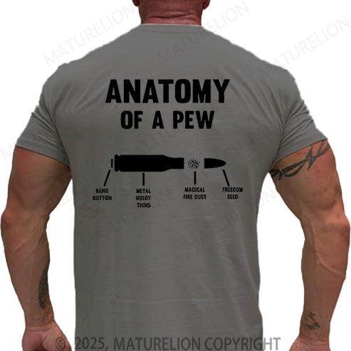 Maturelion Men's T-shirt Anatomy Of A Pew Cotton T-shirt