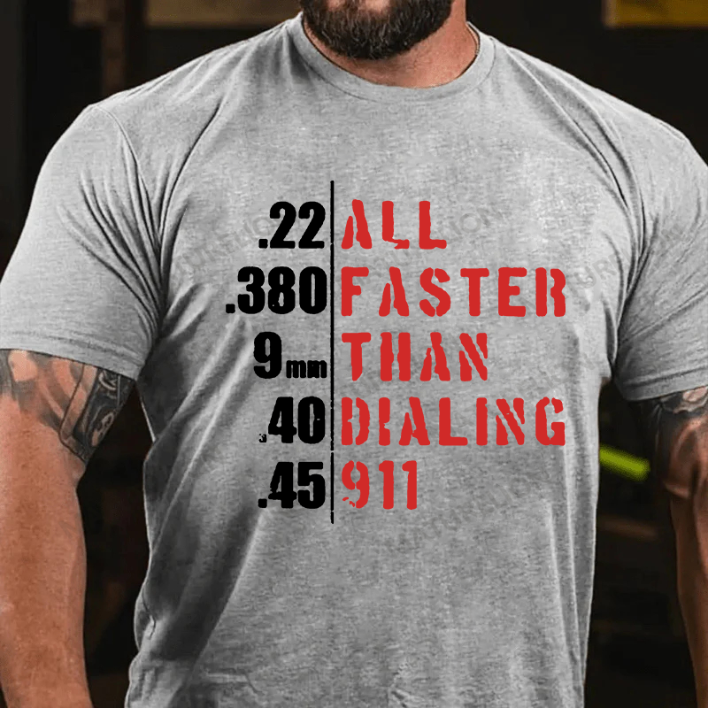 Maturelion Men's T-shirt All Faster Cotton T-shirt