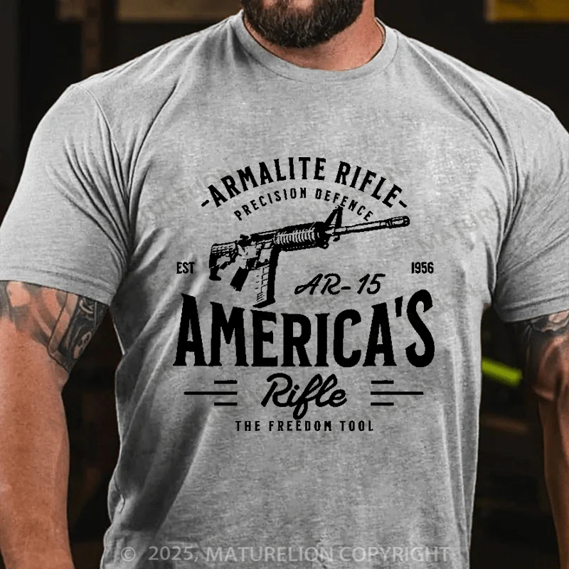 Maturelion Men's T-Shirt Second Amendment AR-15 Cotton T-Shirt
