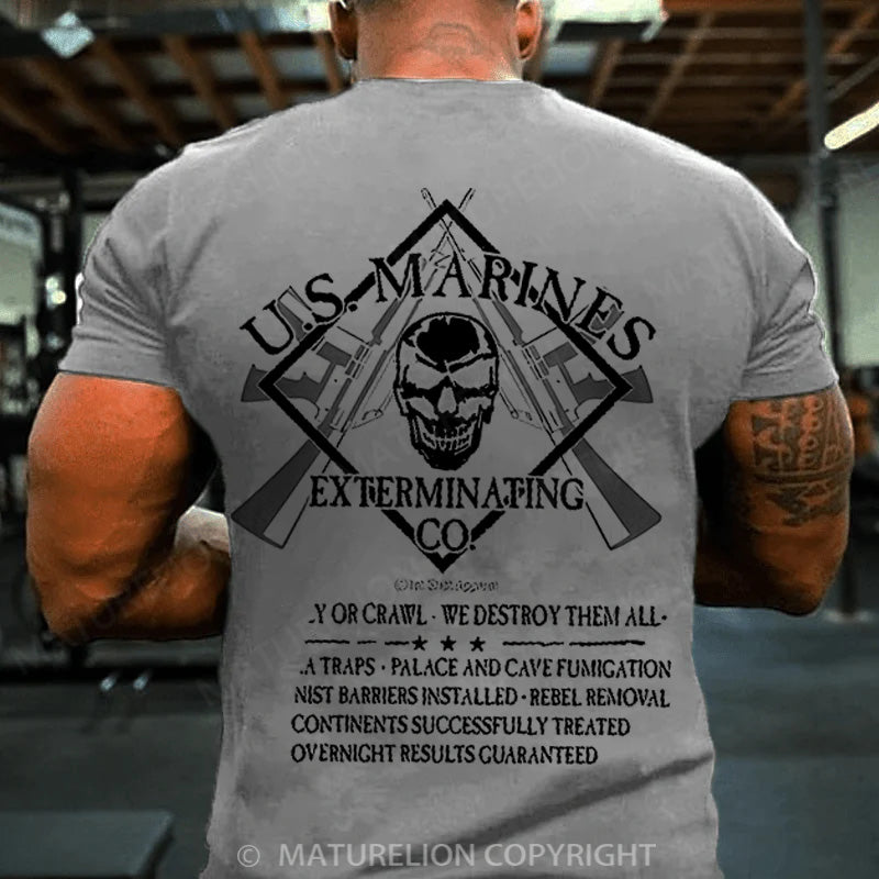 Maturelion Men's T-shirt Exterminating Cotton T-shirt