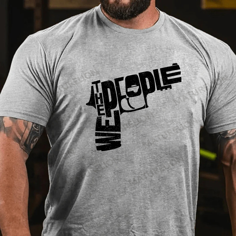 Maturelion Men's T-shirt We The People Cotton T-shirt