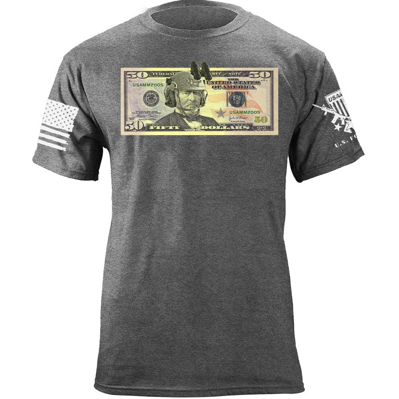 Maturelion Men's T-shirt Fifty Dollar Operator Cotton T-shirt