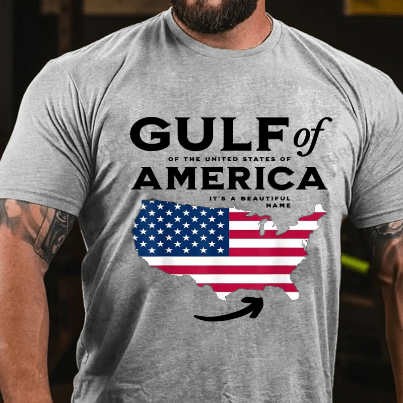 Maturelion Men's T-shirt Gulf-of-America Cotton T-shirt