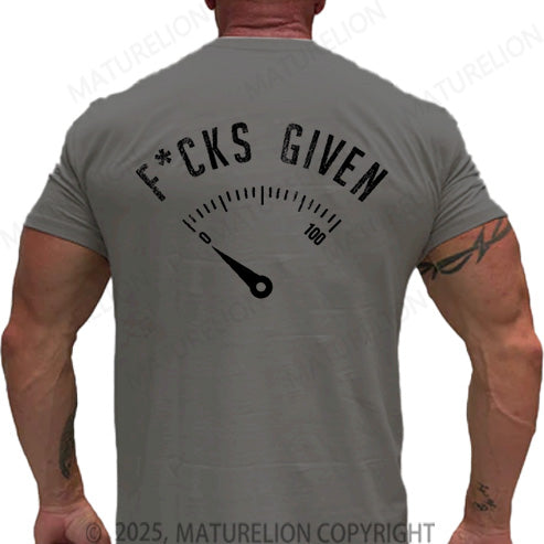 Maturelion Men's T-shirt Fcks Given Cotton T-shirt