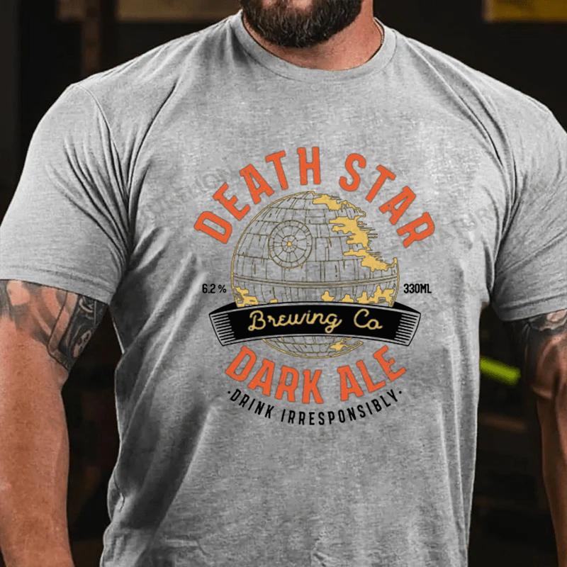 Maturelion Men's T-Shirt Death Star Cotton T-Shirt