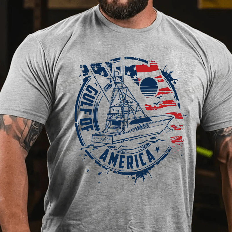 Maturelion Men's T-shirt Gulf-of-America Cotton T-shirt