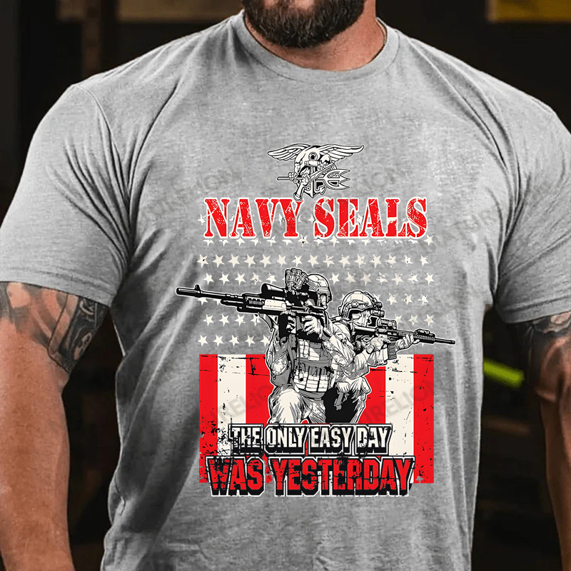 Maturelion Men's T-shirt Navy Seals Póster Navy Seals T-shirt Cotton T-shirt