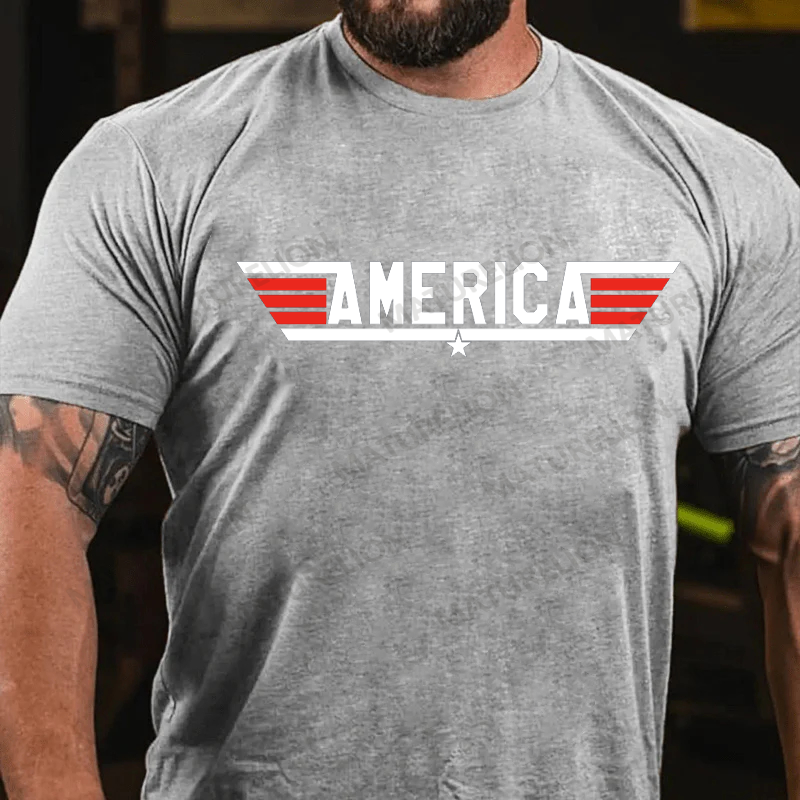 Maturelion Men's T-shirt America 4th Of July T-shirt