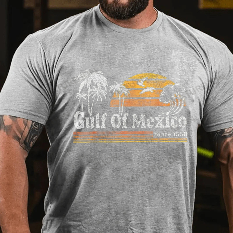 Maturelion Men's T-shirt Gulf Of Mexico Cotton T-shirt