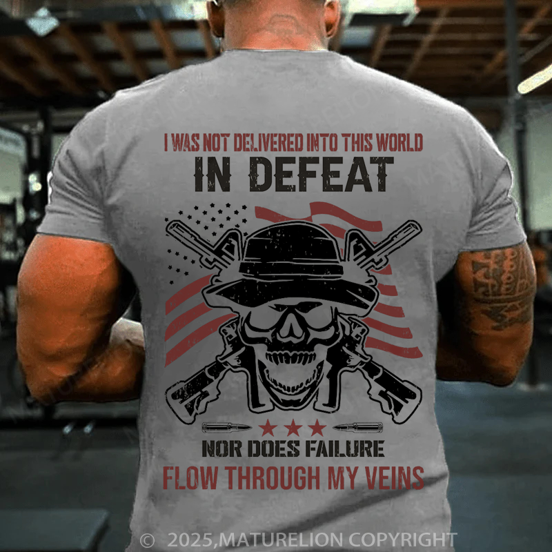 Maturelion Men's T-shirt Born for Victory, Never for Defeat Cotton T-shirt