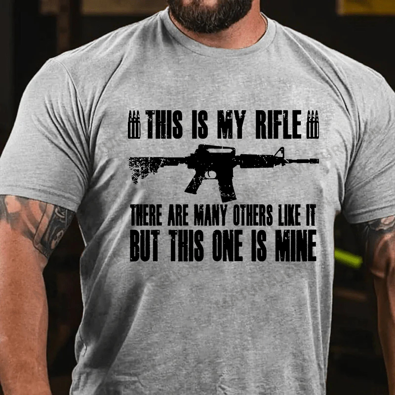 Maturelion Men's T-shirt “This is My Rifle” Coyote Cotton T-shirt