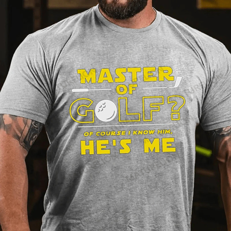 Maturelion Men's T-Shirt Master of Golf Cotton T-shirt