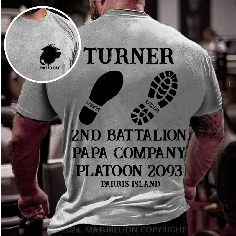 Maturelion Men's T-shirt Personalized Military Family Cotton T-shirt