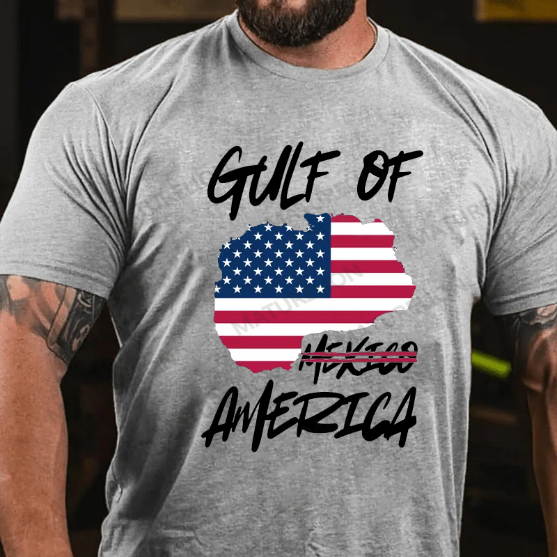 Maturelion Men's T-shirt Gulf-of-America Cotton T-shirt