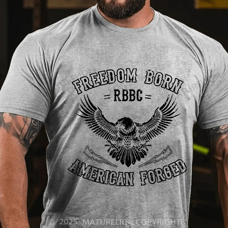 Maturelion Men's T-shirt American Forged Cotton T-shirt